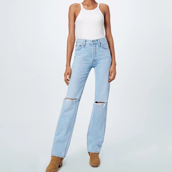 Re/done 90s High Rise Loose Jeans - Picture 1 of 7